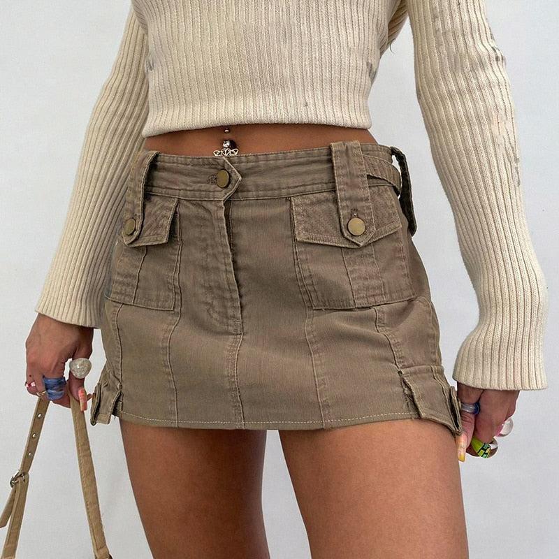 Fairy Grunge Cargo Mini Skirt - KAYSMAR