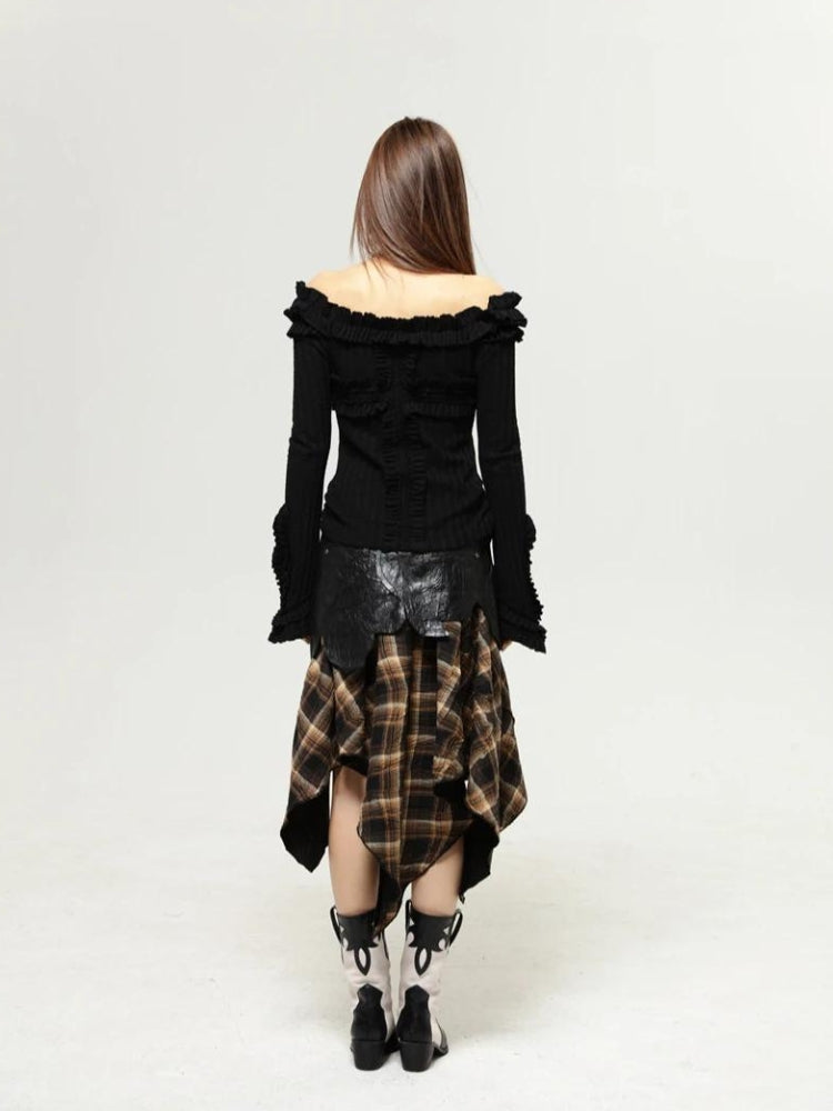 Fairy Grunge Cut Out Shoulder Top - KAYSMAR