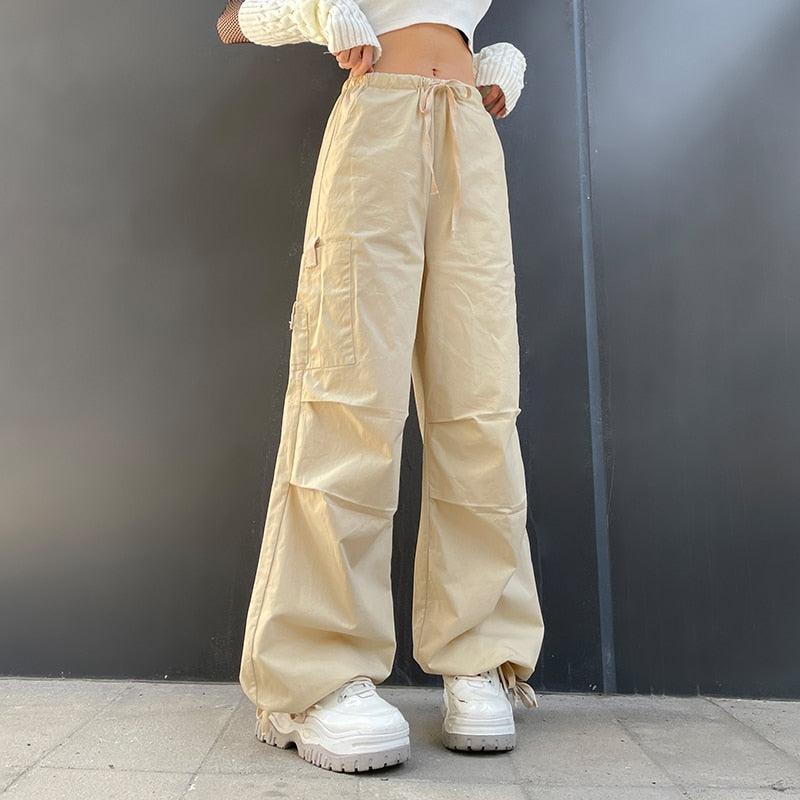 Fairy Grunge Drawstring Parachute Pants - KAYSMAR