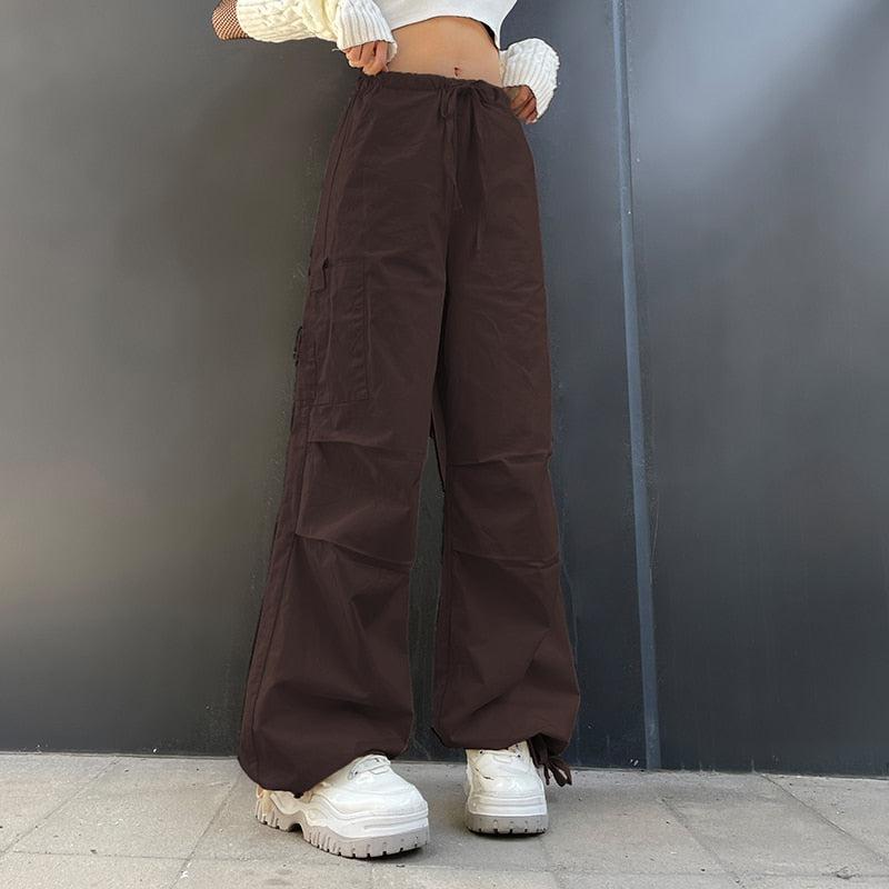Fairy Grunge Drawstring Parachute Pants - KAYSMAR
