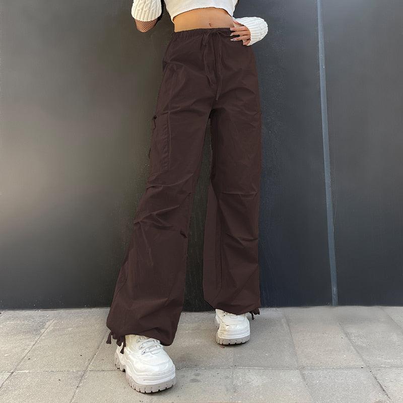 Fairy Grunge Drawstring Parachute Pants - KAYSMAR