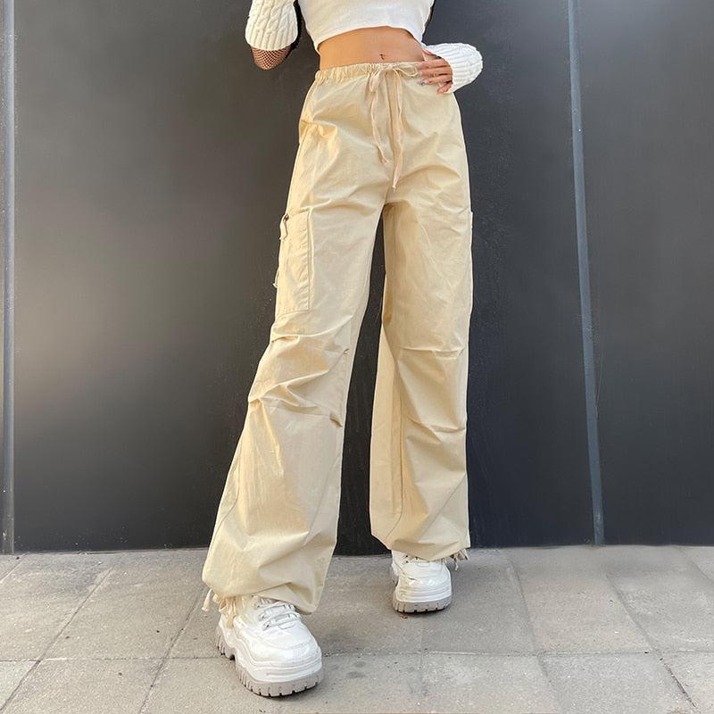 Fairy Grunge Drawstring Parachute Pants - KAYSMAR