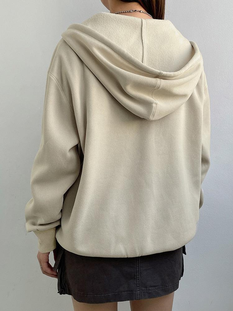 Fairy Grunge Floral Zip-Up Hoodie - KAYSMAR