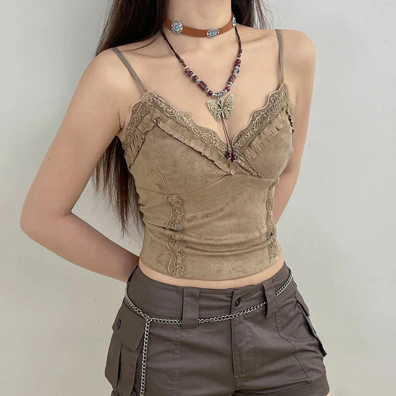 Fairy Grunge Frilled Lace Top - KAYSMAR