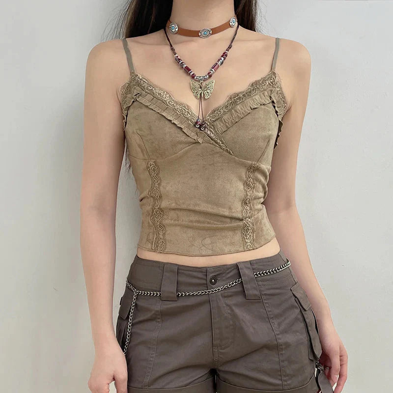 Fairy Grunge Frilled Lace Top - KAYSMAR