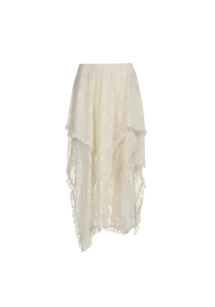Fairy Grunge Lace Midi Skirt - KAYSMAR