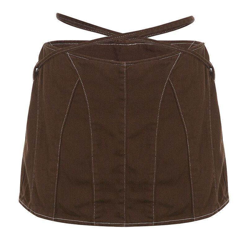 Fairy Grunge Lace Up Mini Skort - KAYSMAR