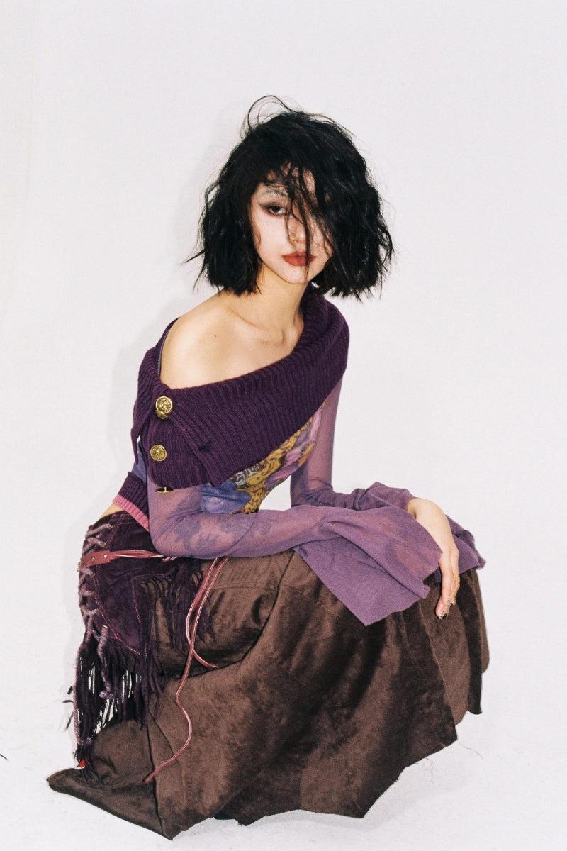 Fairy Grunge Off Shoulder Mesh Top - KAYSMAR