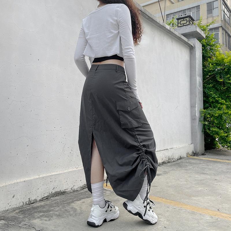 Fairy Grunge Parachute Maxi Skirt - KAYSMAR