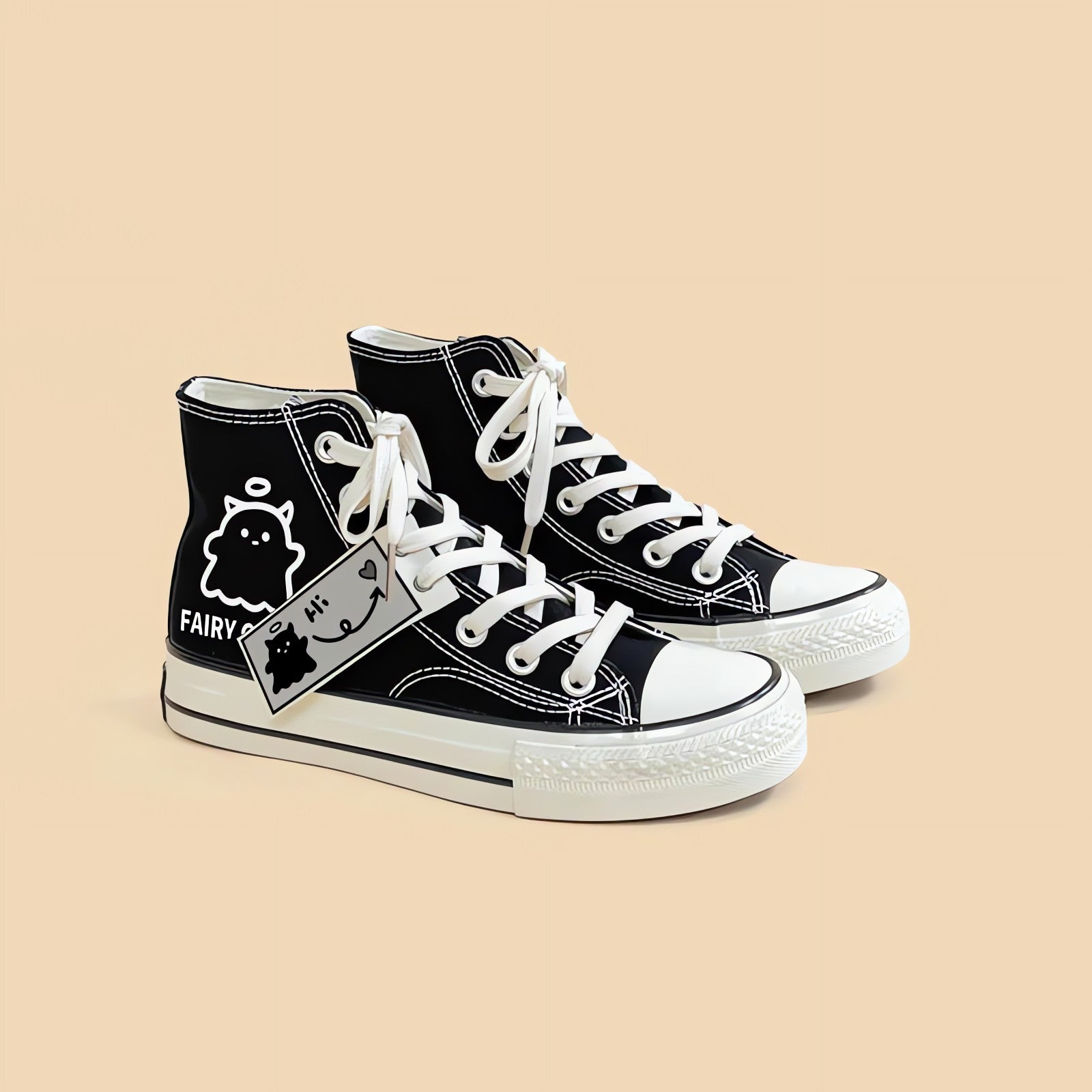Fairy Ghost Lace Up Canvas Shoes - KAYSMAR