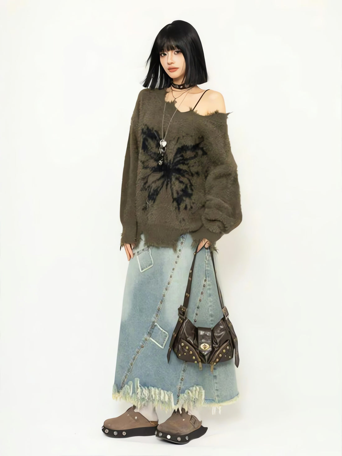 Fairy Grunge Butterfly Fluffy Sweater - KAYSMAR