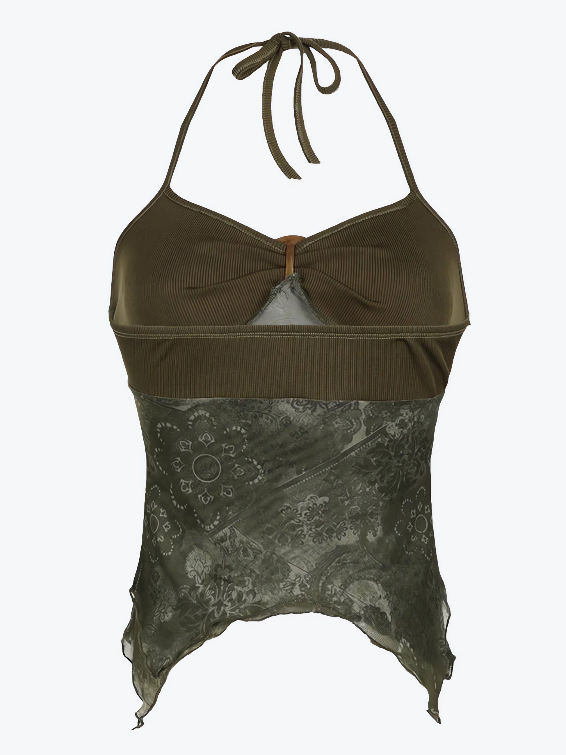 Fairy Grunge Floral Halter Neck Top - KAYSMAR