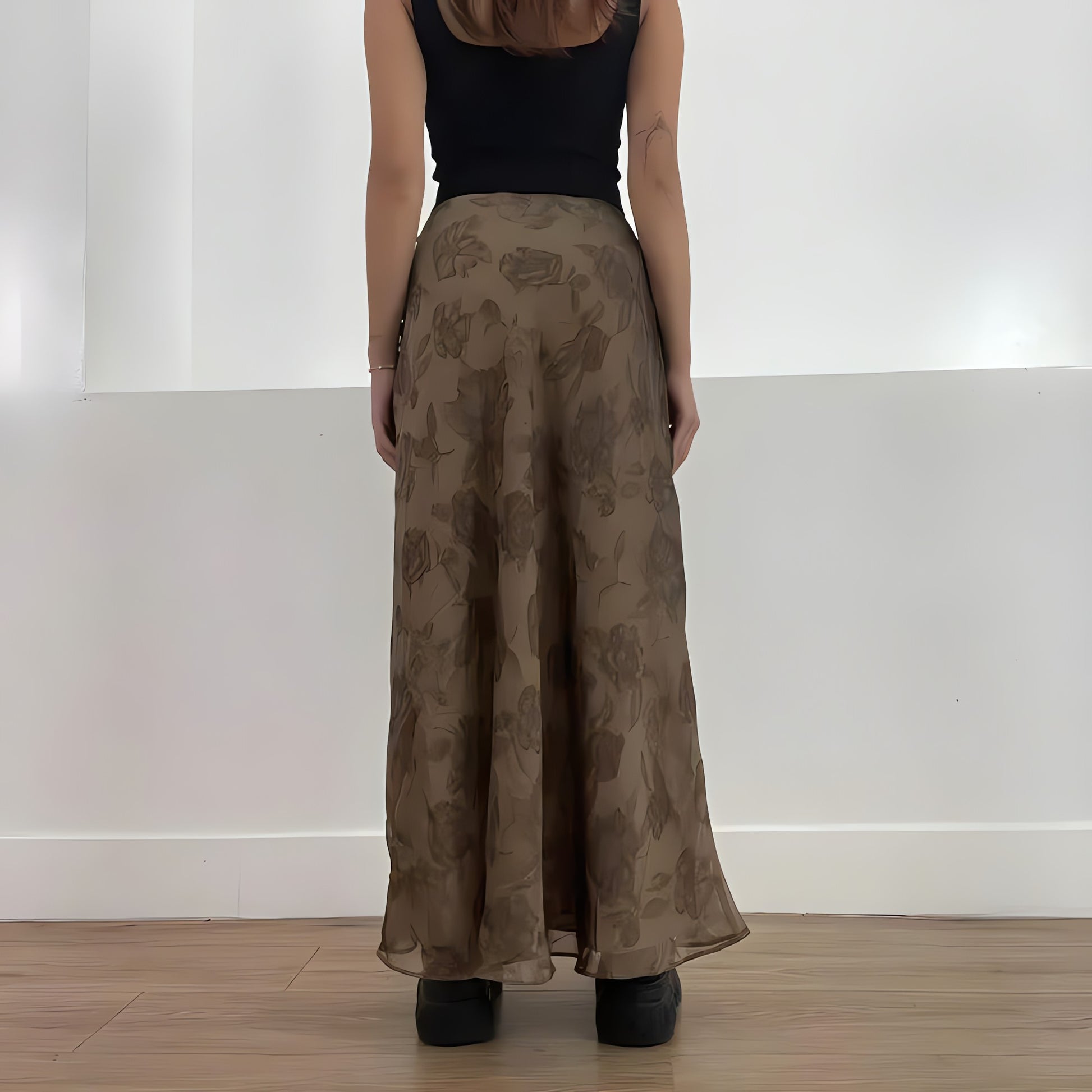 Fairy Grunge Floral Maxi Skirt - KAYSMAR