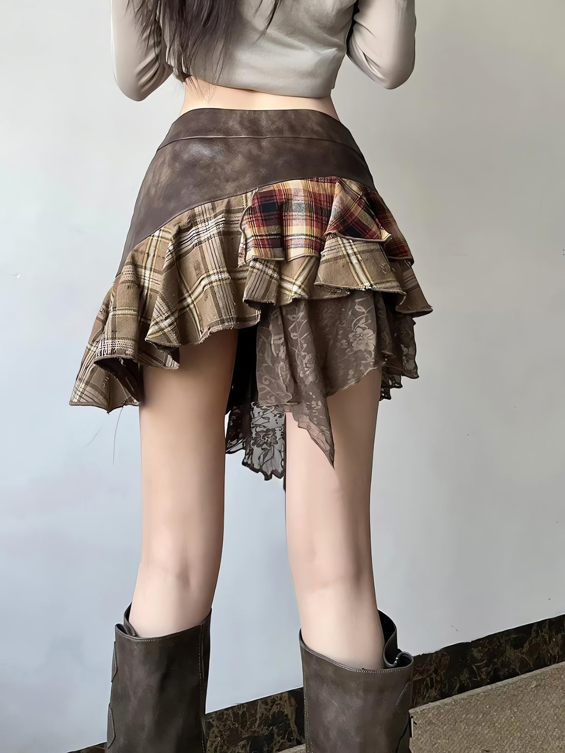 Fairy Grunge Patchwork Mini Skirt