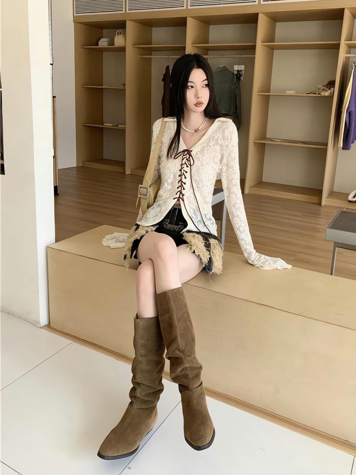 Fairy Grunge Transparent Lace Blouse - KAYSMAR