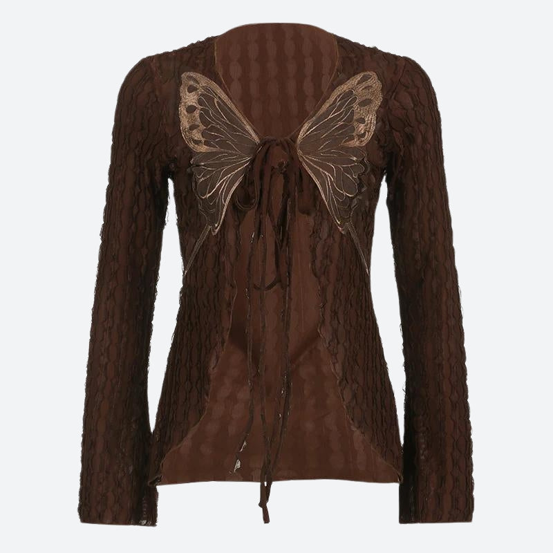 Fairycore Butterfly Open Front Top - KAYSMAR