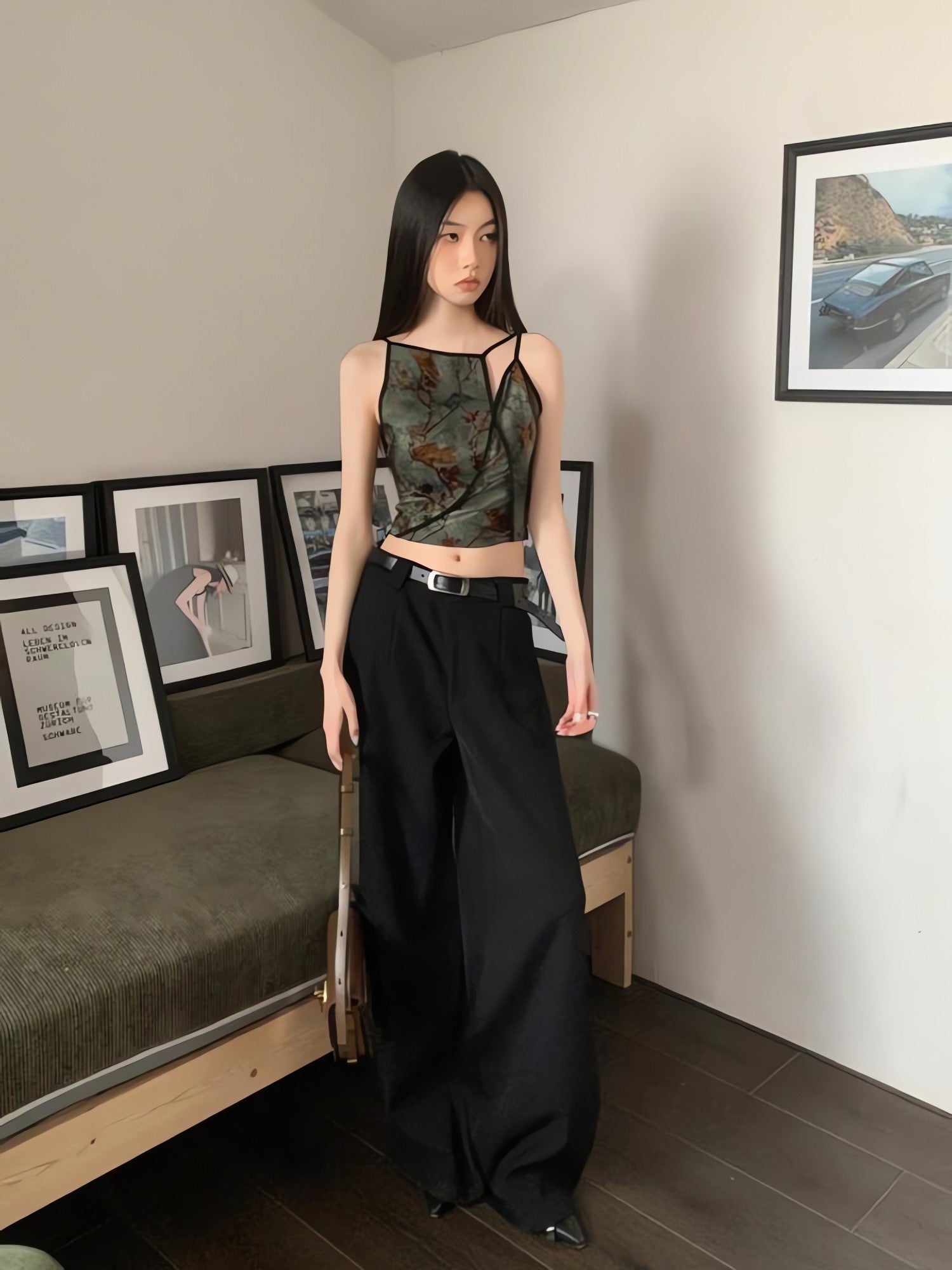 Fairycore Floral Asymmetric Top - KAYSMAR