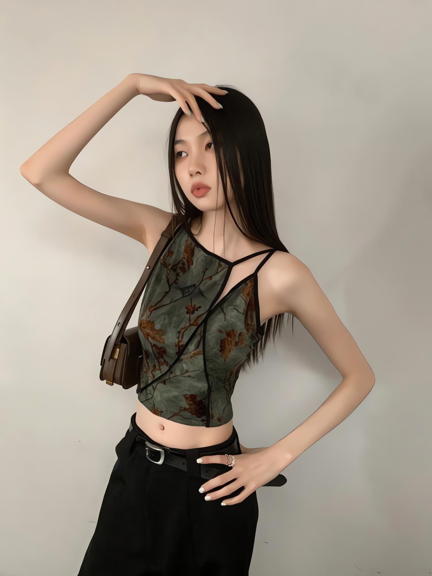 Fairycore Floral Asymmetric Top - KAYSMAR
