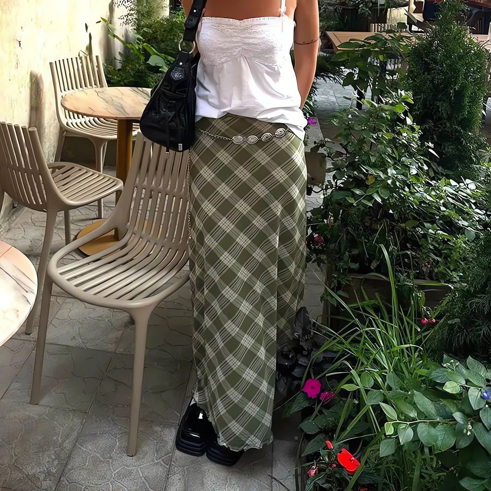 Fairycore Plaid Maxi Skirt - KAYSMAR