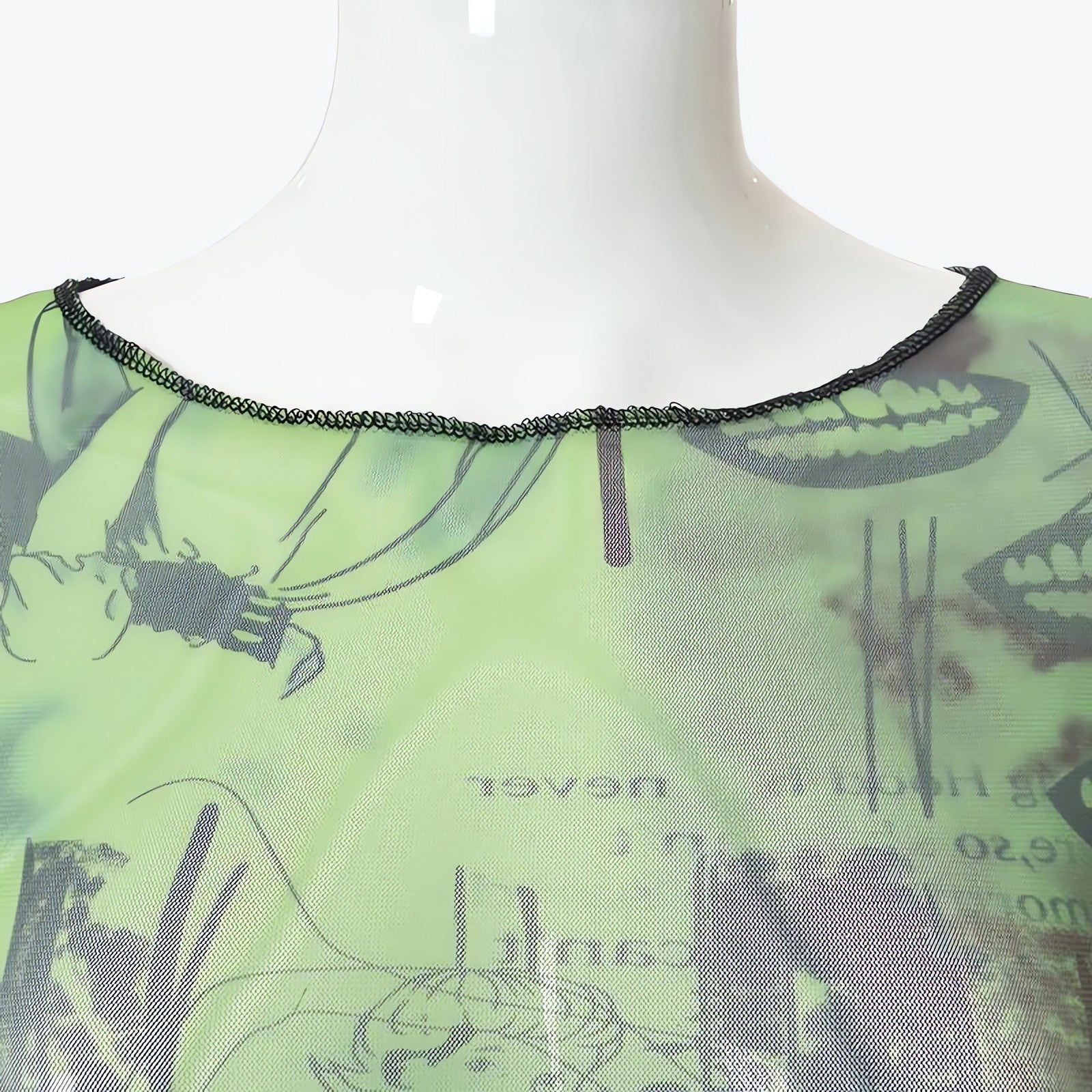 Fairycore Slit Mesh Crop Top - KAYSMAR