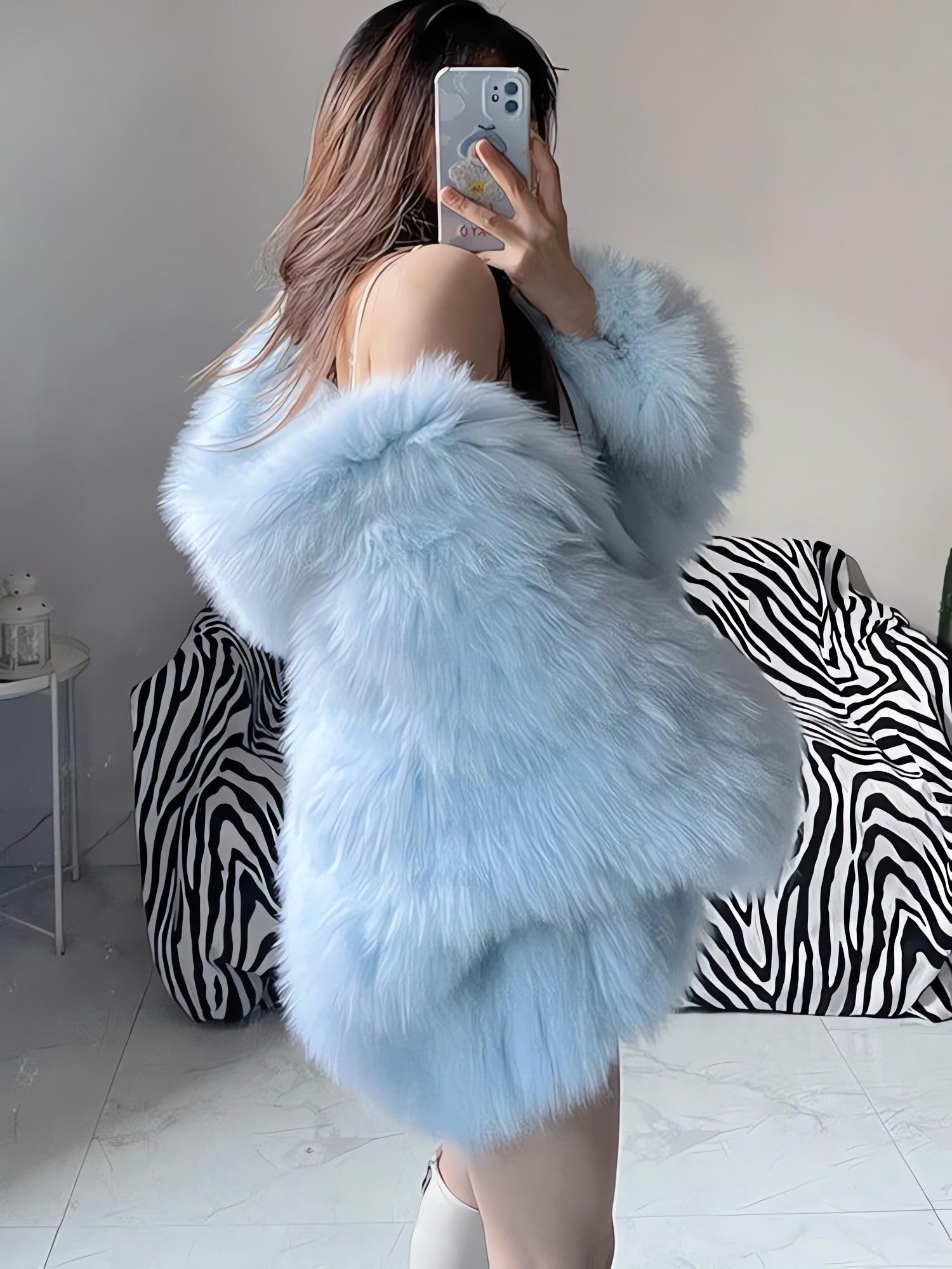 Faux Fur Hooded Jacket - KAYSMAR