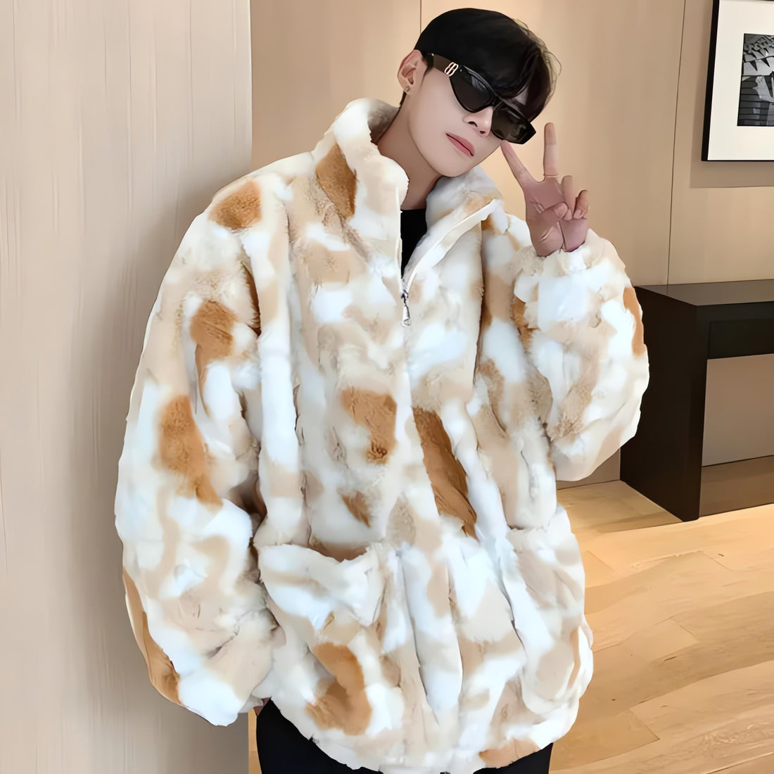 Faux Fur Zip-Up Teddy Jacket - KAYSMAR