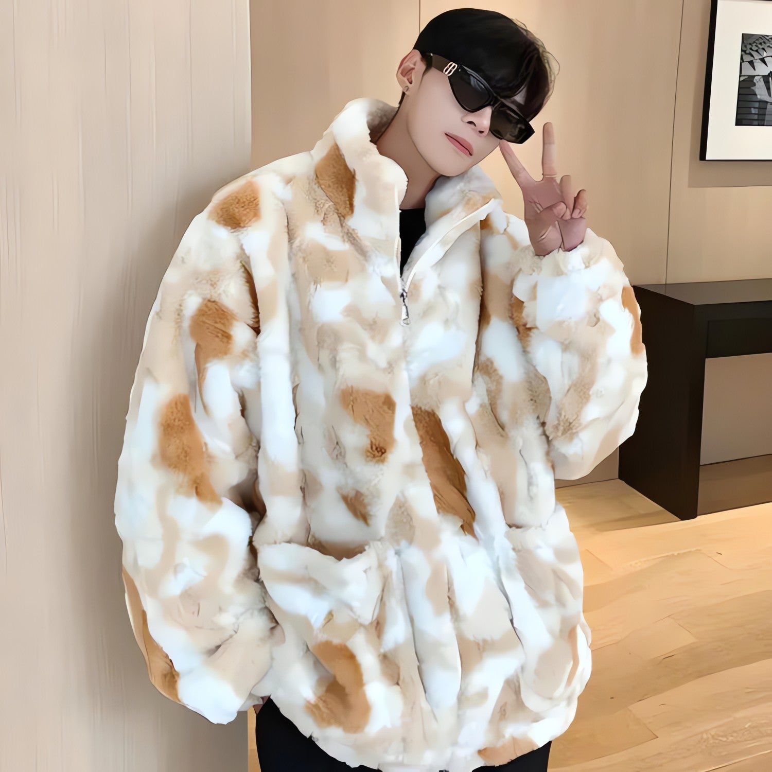 Faux Fur Zip-Up Teddy Jacket - KAYSMAR