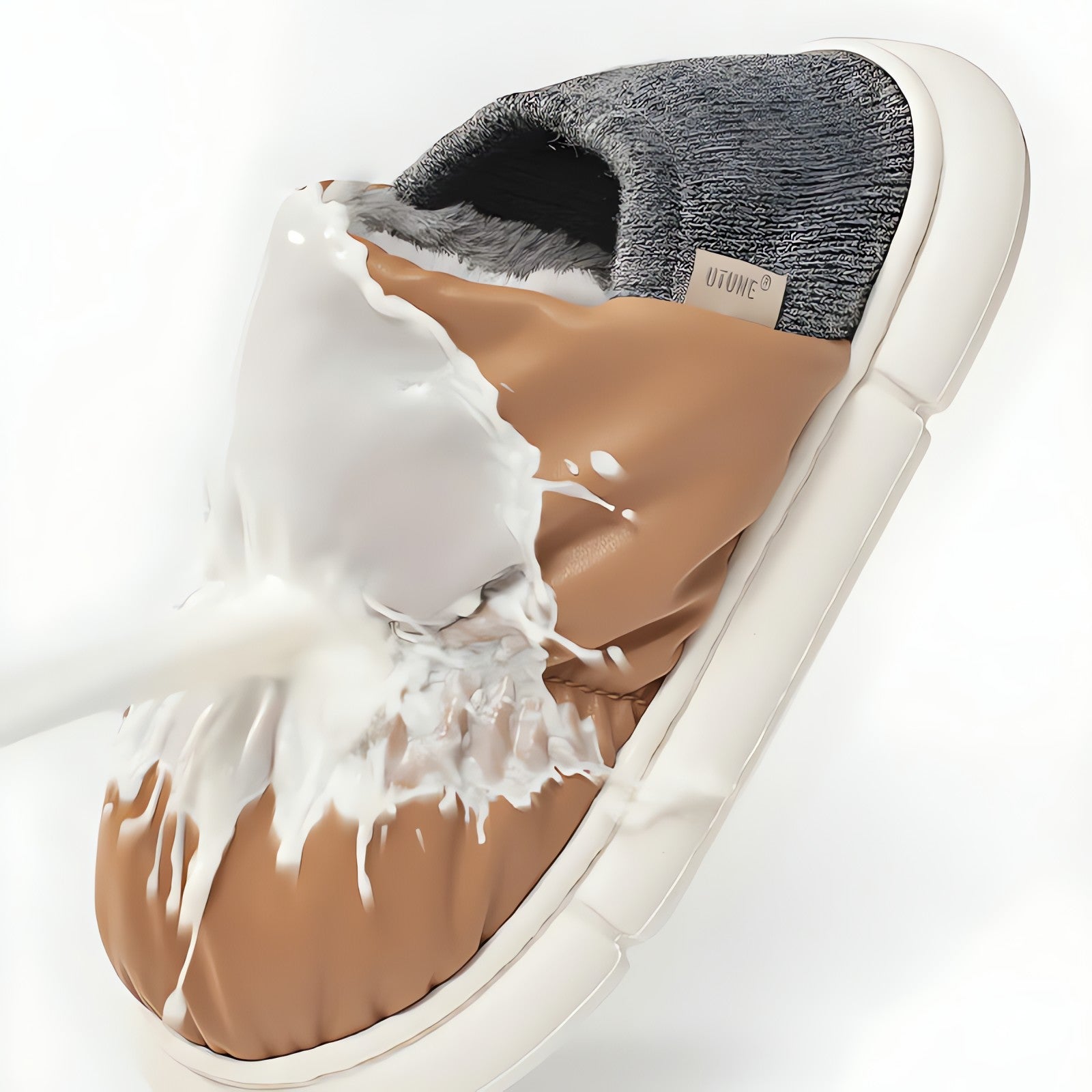 Faux Leather Puffer Slippers - KAYSMAR