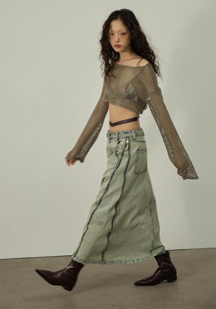 Fishnet Crop Shrug Sweater - KAYSMAR