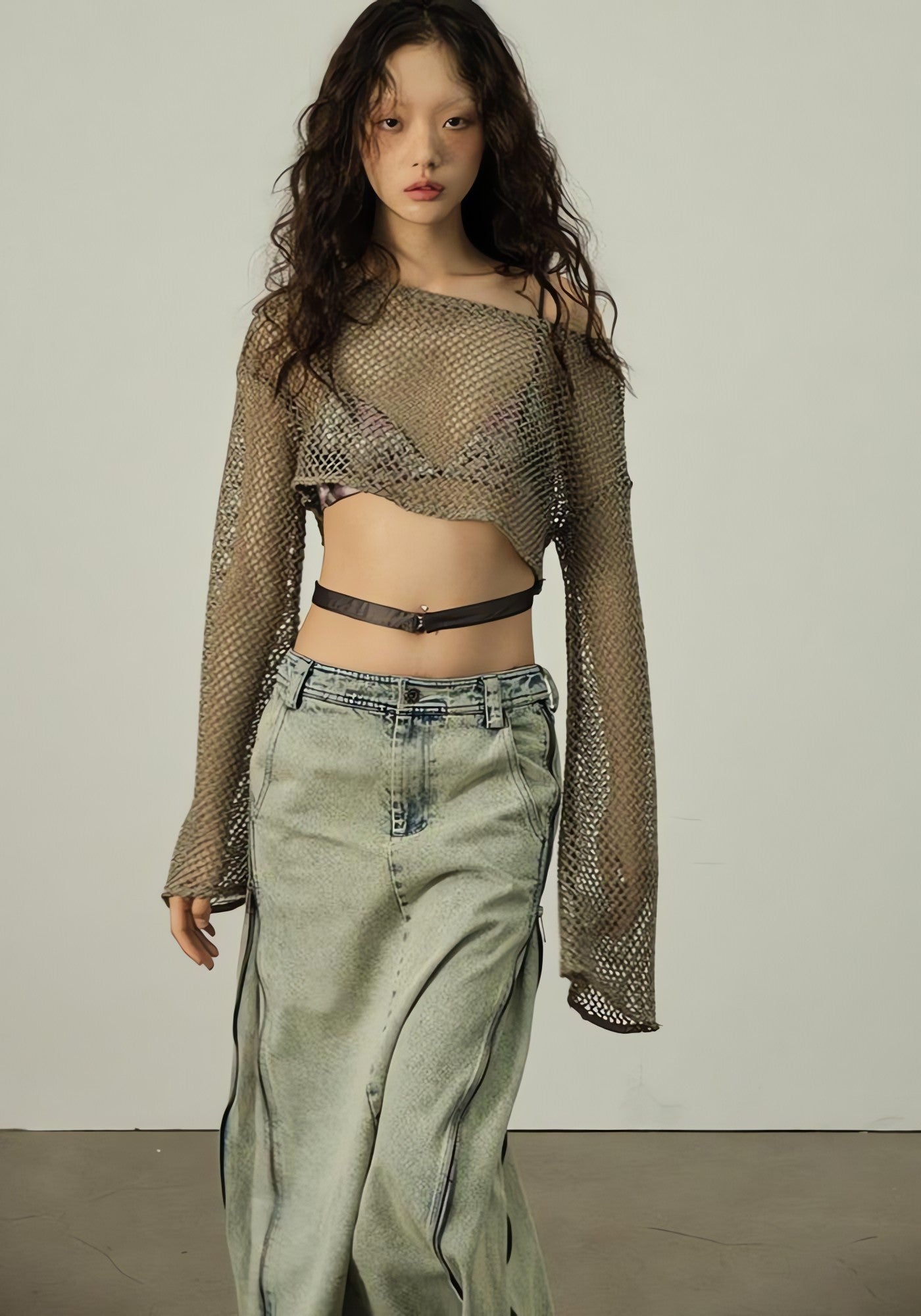 Fishnet Crop Shrug Sweater - KAYSMAR