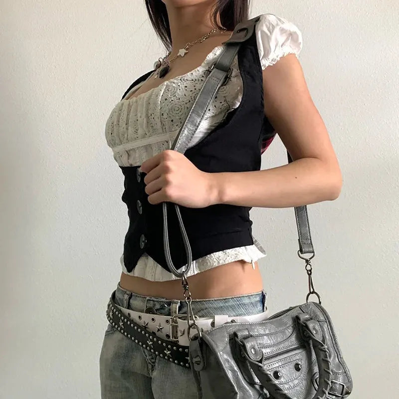 Fitted Button Up Vest - KAYSMAR