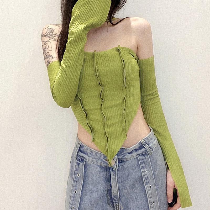 Flare Sleeved Halter Top - KAYSMAR