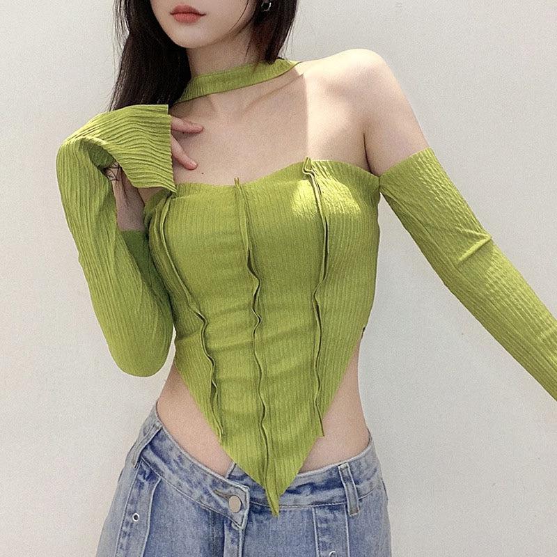 Flare Sleeved Halter Top - KAYSMAR