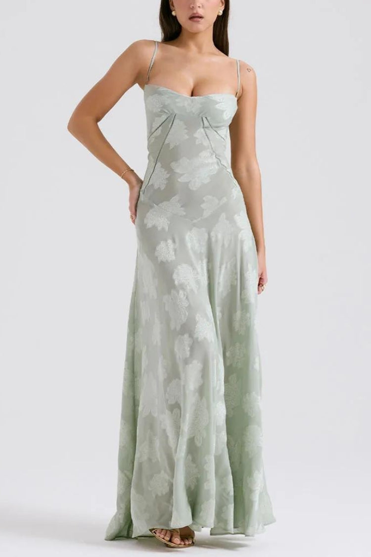 Floral Lace Up Maxi Dress - KAYSMAR