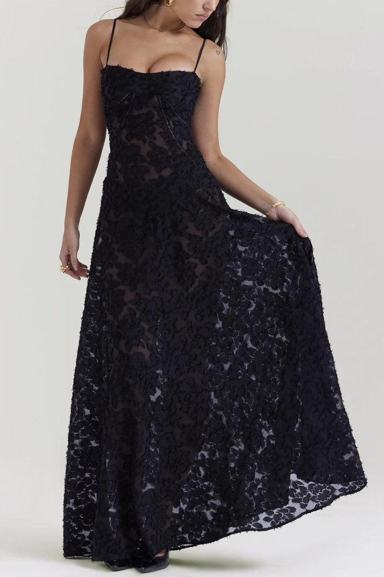 Floral Lace Up Maxi Dress - KAYSMAR