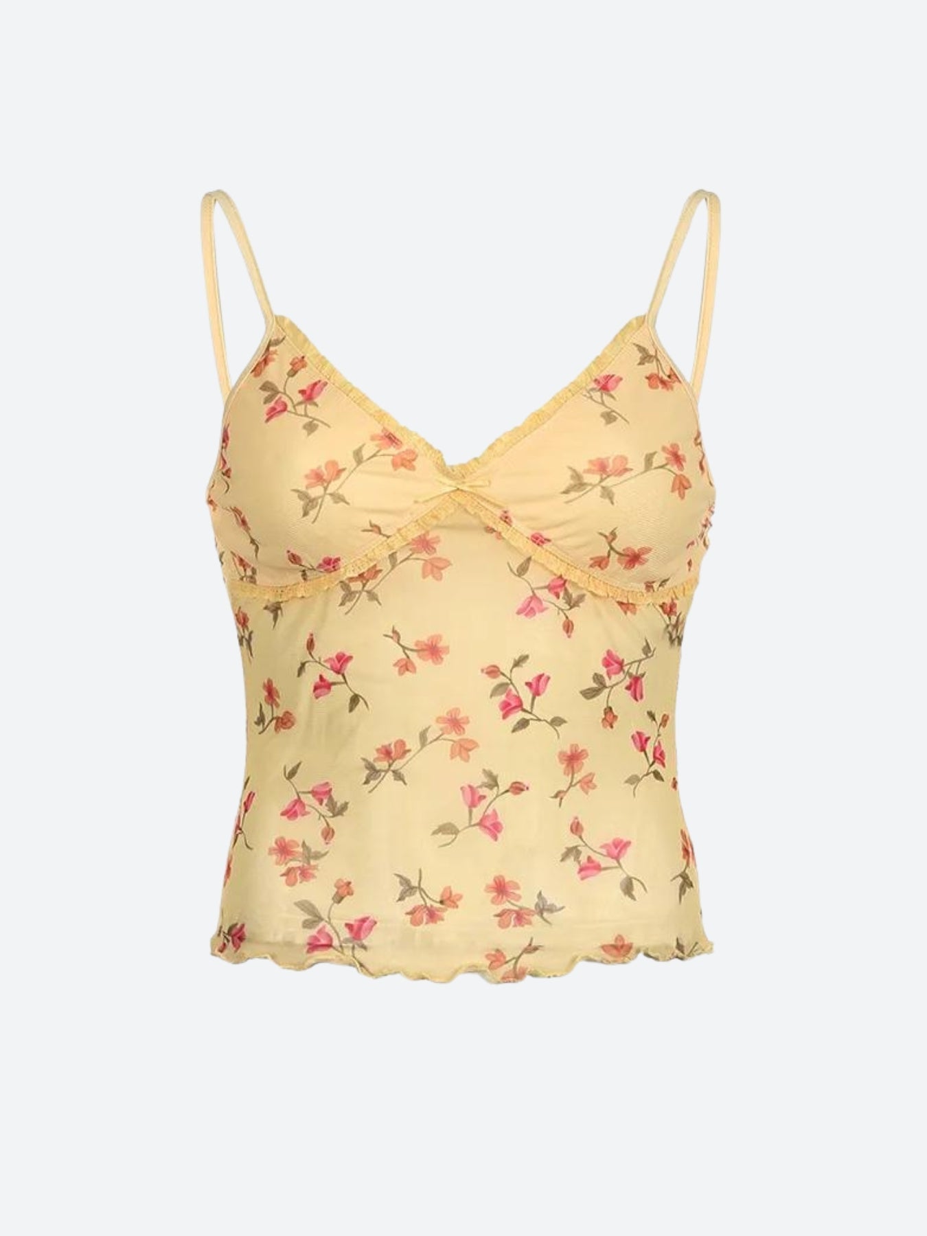 Floral Open Back Mesh Top - KAYSMAR