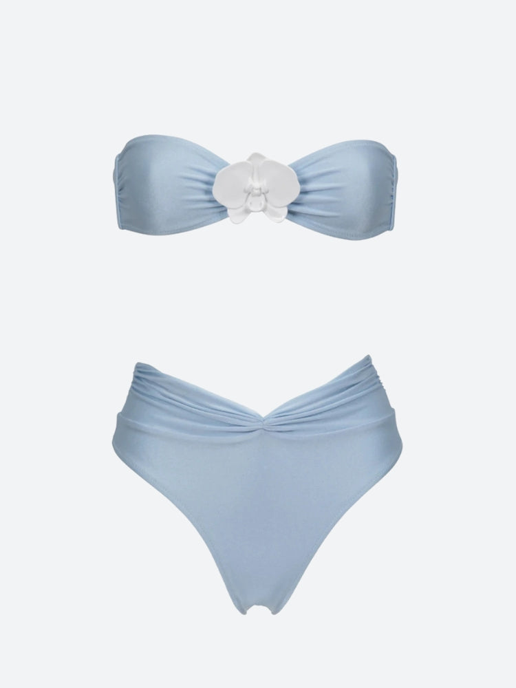 Floral Strapless Bikini Set - KAYSMAR