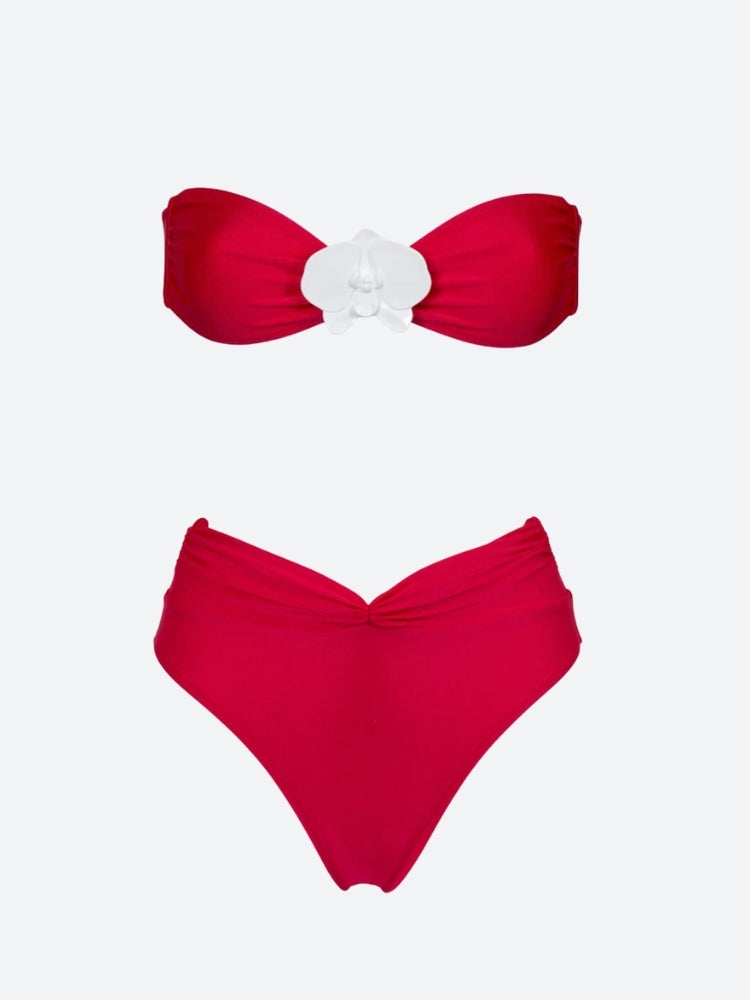 Floral Strapless Bikini Set - KAYSMAR