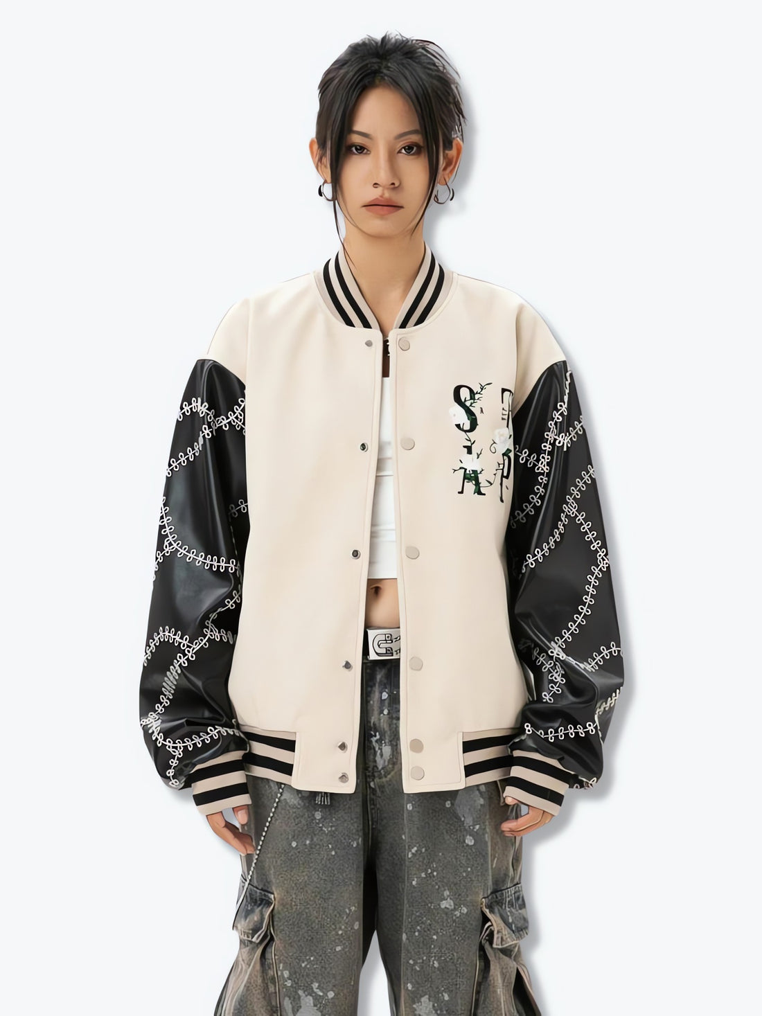 Floral Embroidered Bomber Jacket - KAYSMAR