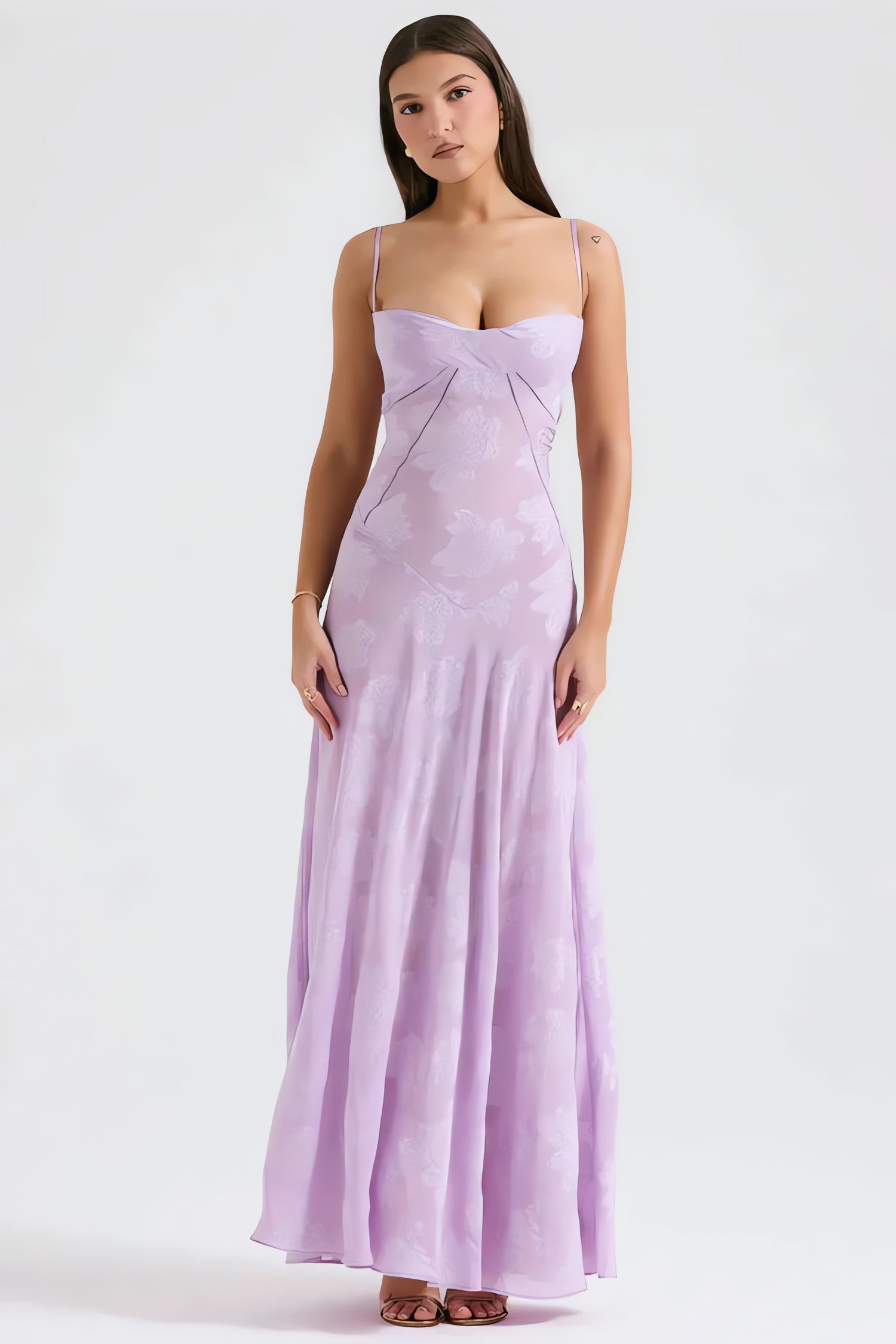 Floral Lace Up Maxi Dress - KAYSMAR