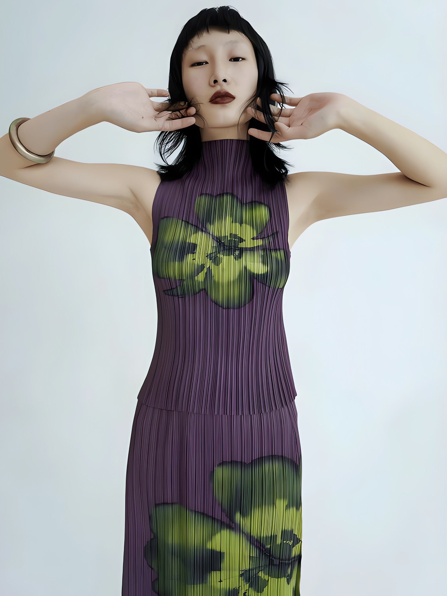 Floral Top & Midi Skirt Two Piece Set