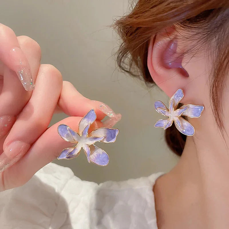 Flower Gold Stud Earrings - KAYSMAR