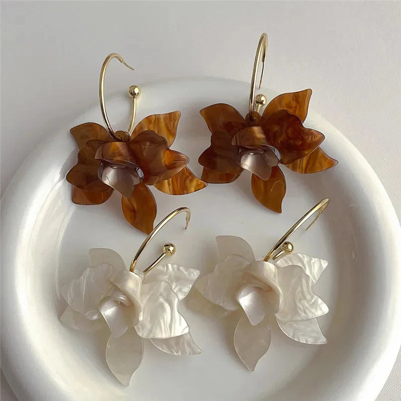 Flower Hoop Earrings - KAYSMAR