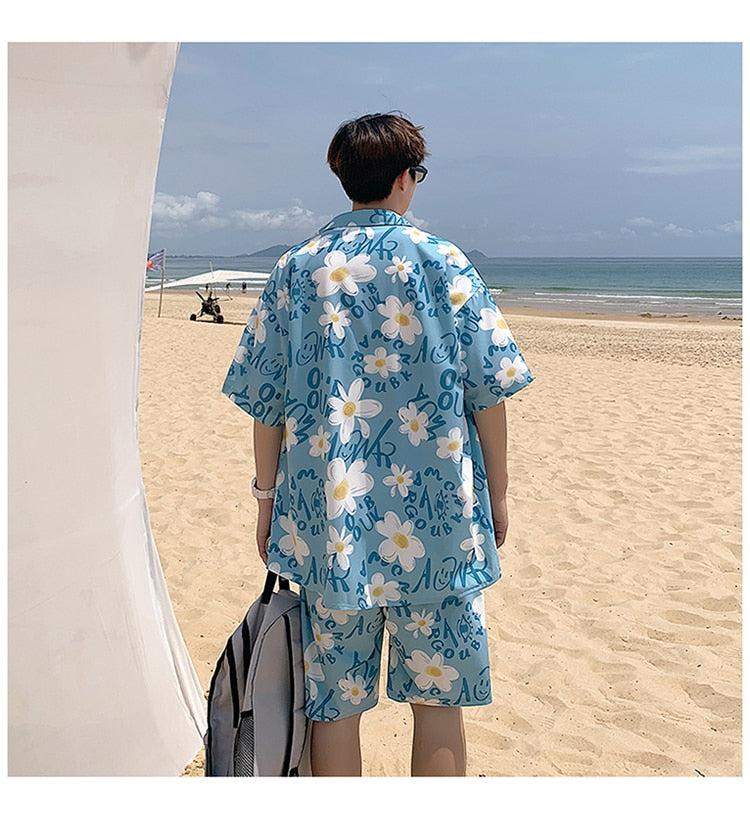 Flower Shirt & Shorts Two Piece Set - KAYSMAR