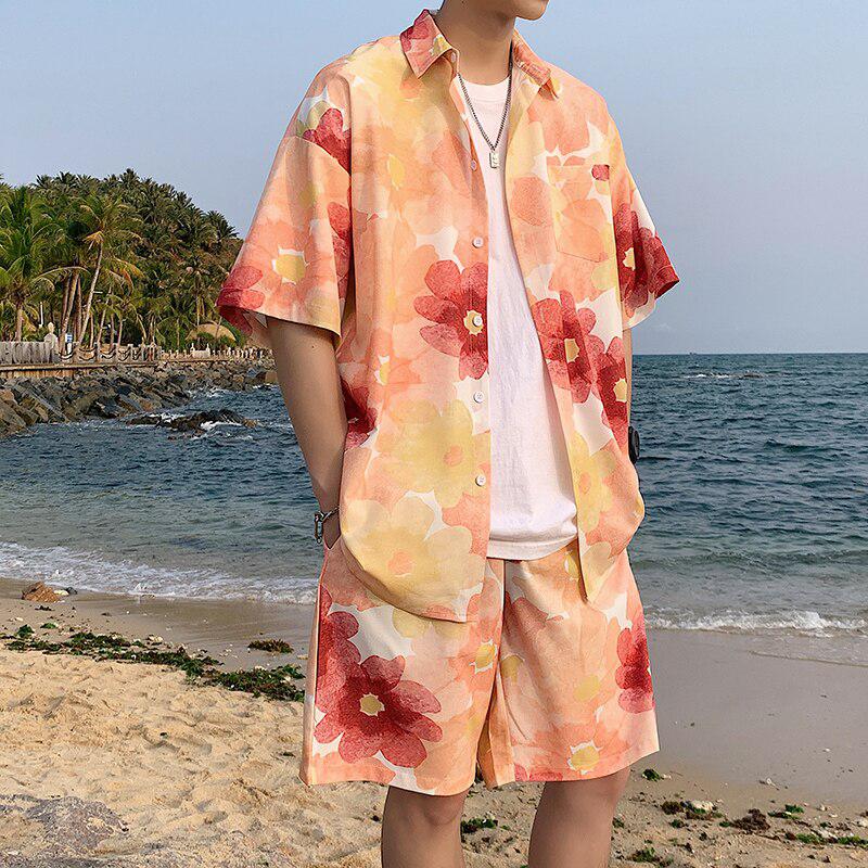 Flower Shirt & Shorts Two Piece Set - KAYSMAR