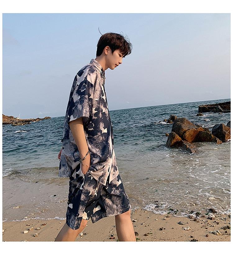 Flower Shirt & Shorts Two Piece Set - KAYSMAR