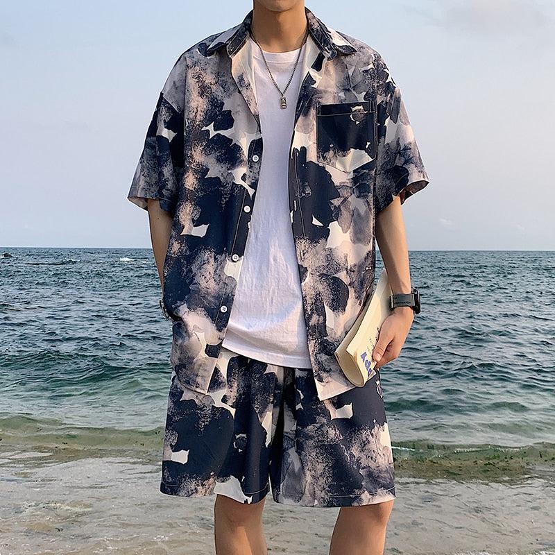 Flower Shirt & Shorts Two Piece Set - KAYSMAR