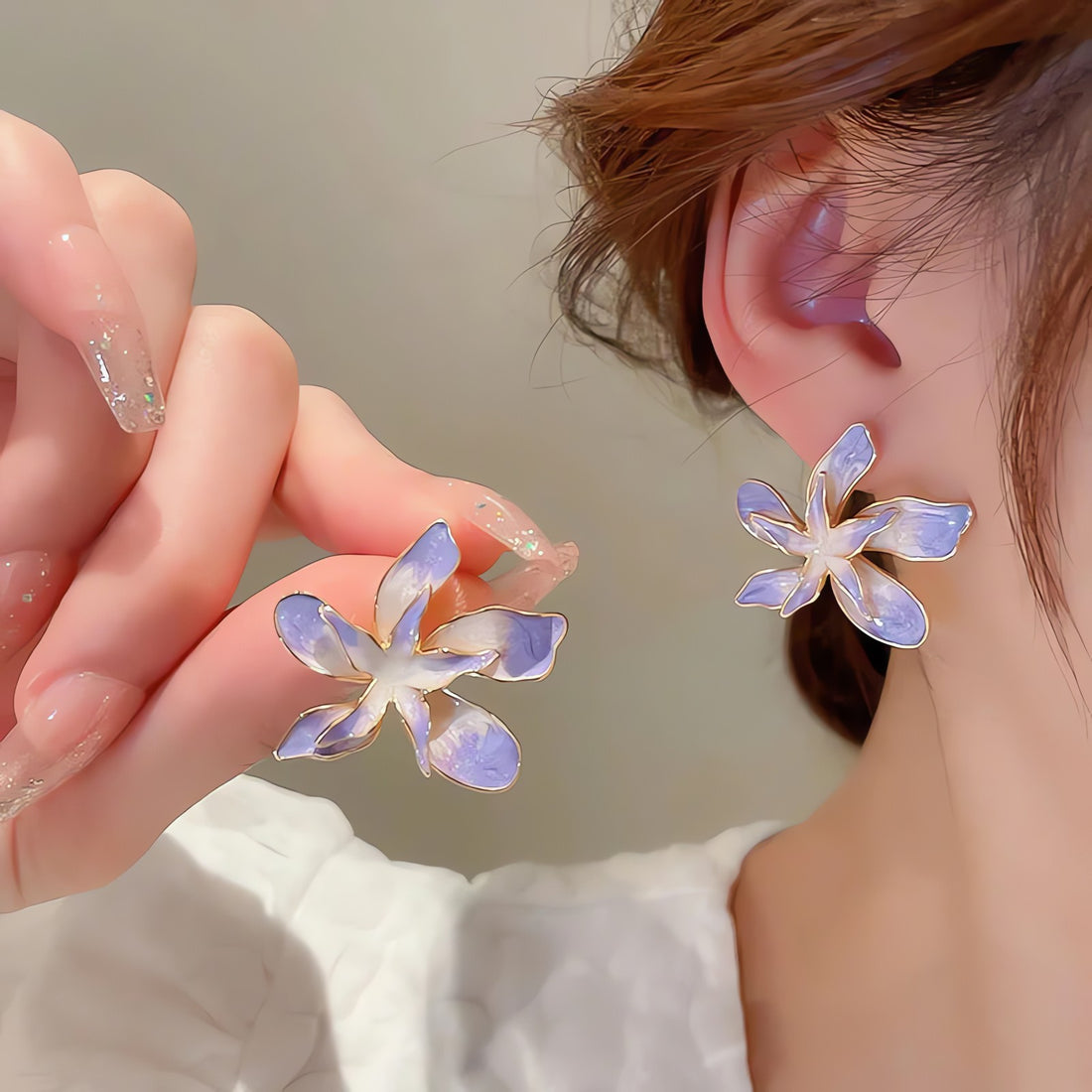 Flower Gold Stud Earrings - KAYSMAR
