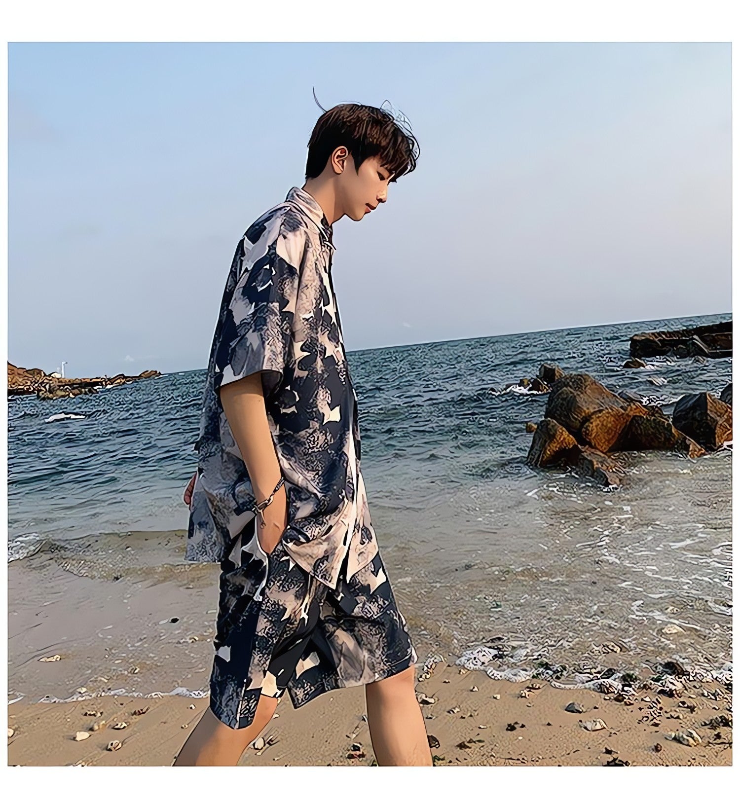 Flower Shirt & Shorts Two Piece Set - KAYSMAR