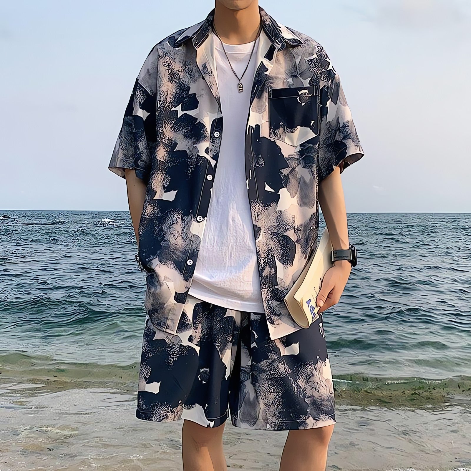 Flower Shirt & Shorts Two Piece Set - KAYSMAR